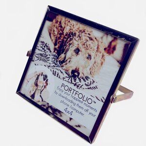 New Portfolio Gold Metal Easel Photo Frame Size 4 x 4 Home Decor !